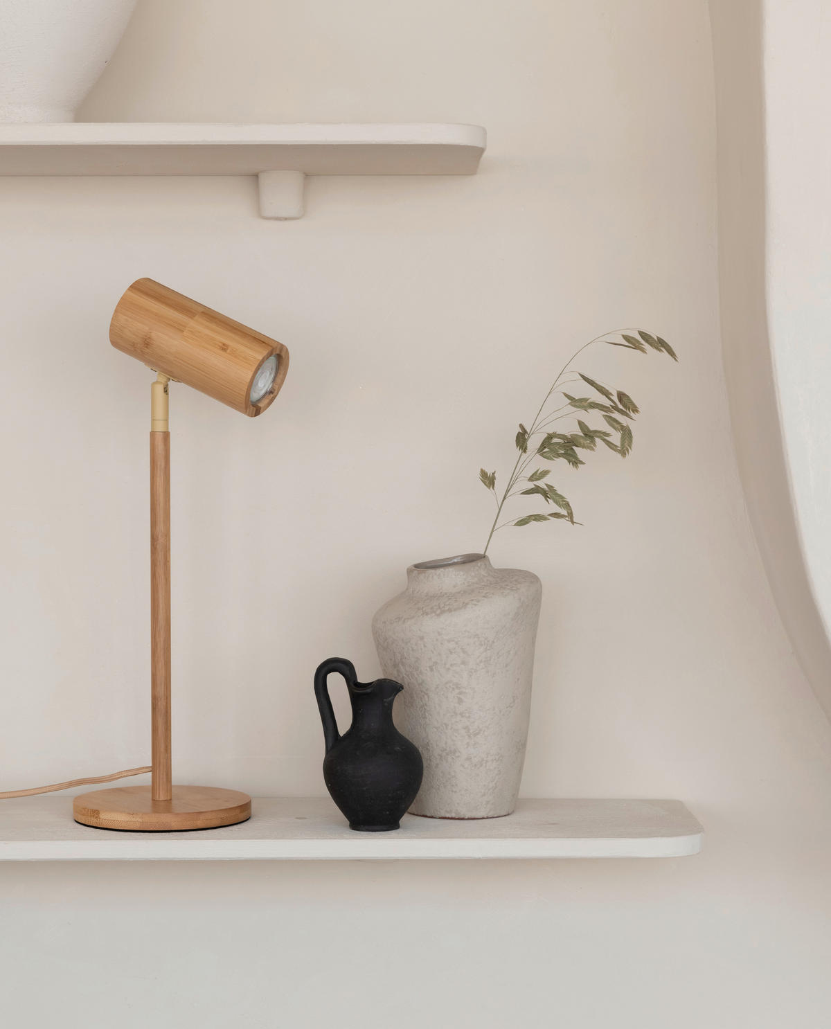 BORDSLAMPA 15,5/15,5/47 cm   - naturfärgad, Basics, naturmaterial (15,5/15,5/47cm) - Good & Mojo