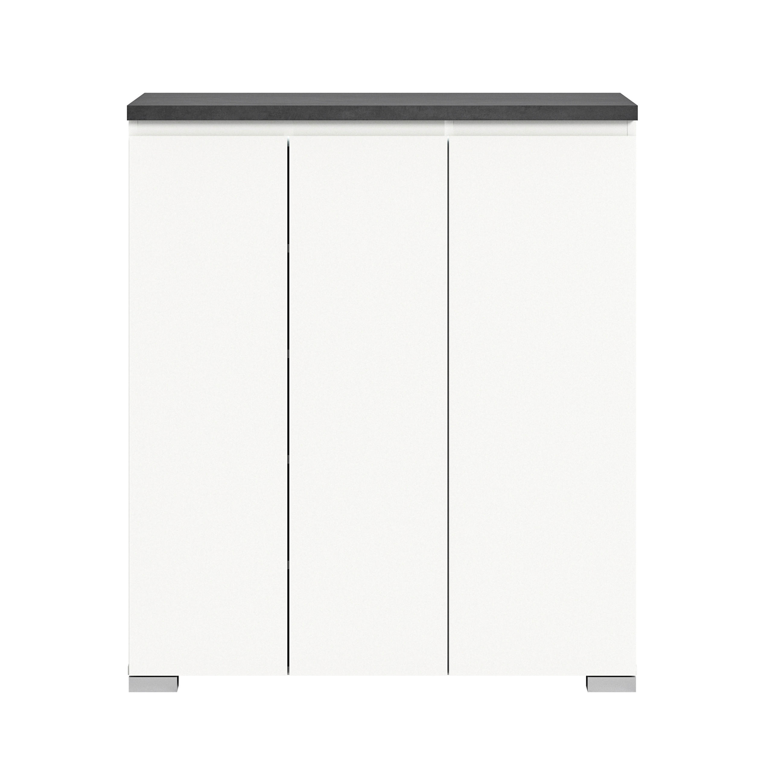 SCHUHSCHRANK  in 95/109/40 cm  - Silberfarben/Weiß, MODERN, Holzwerkstoff (95/109/40cm) - Mömax