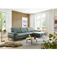 ECKSOFA Dieter Knoll Opal Echtleder  - Opal/Schwarz, Design, Leder/Metall (332/193cm) - Dieter Knoll