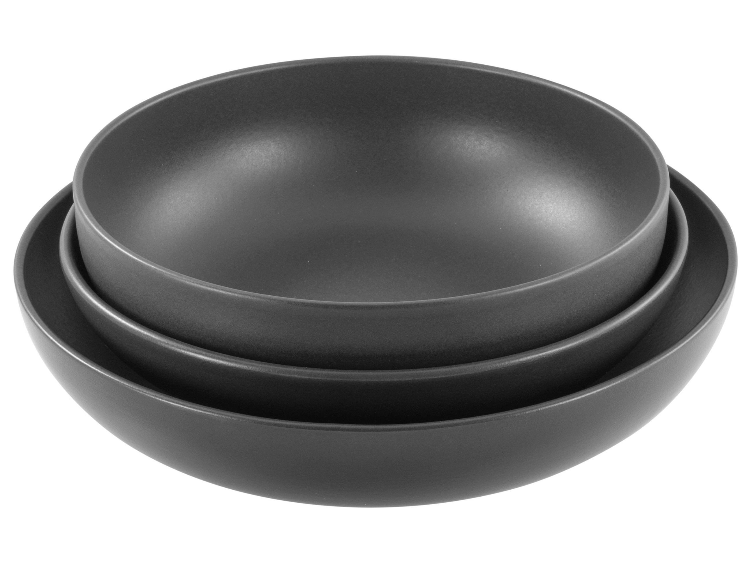 SCHÜSSELSET Uno Black 3-teilig  - Anthrazit, Basics, Keramik - Creatable
