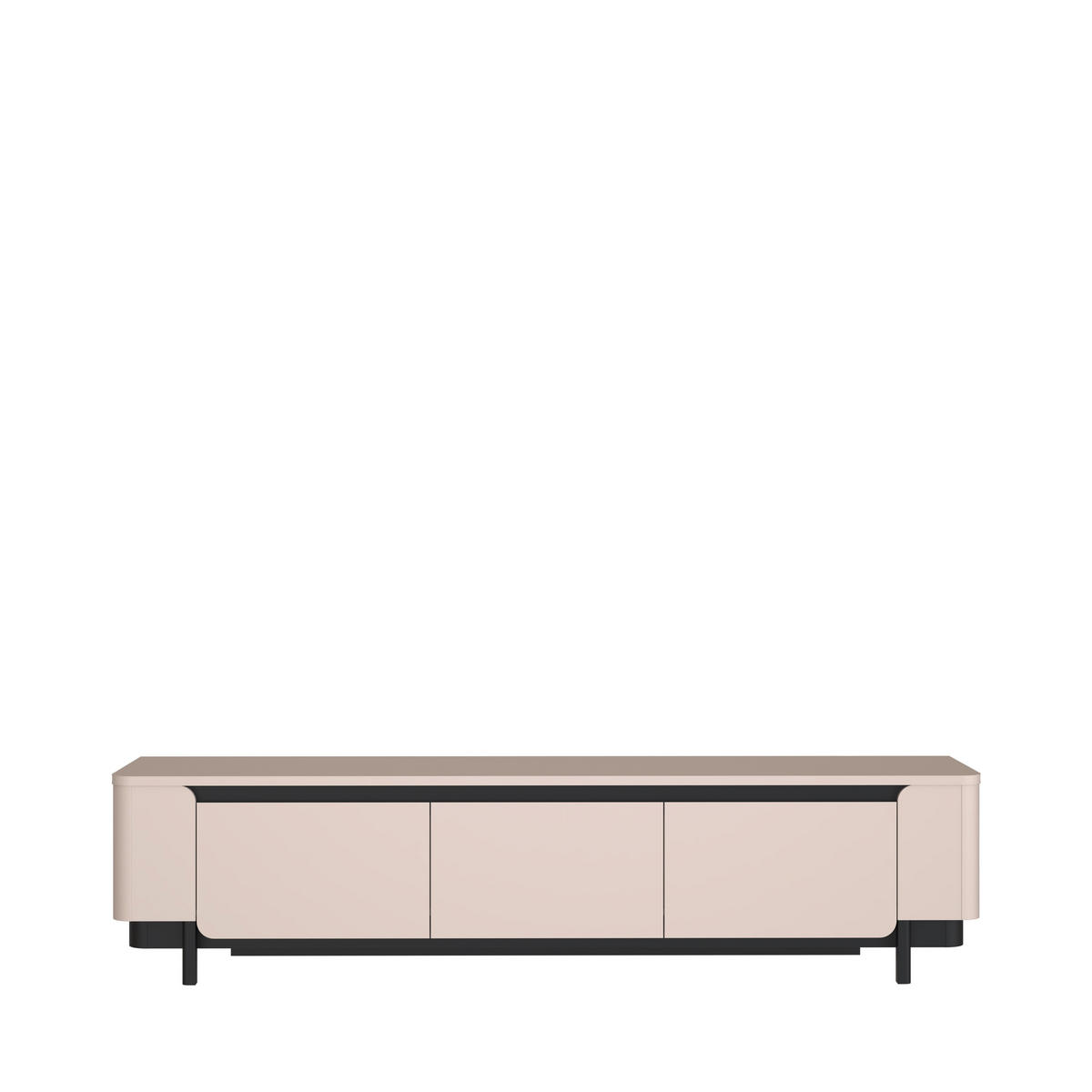 TV-ELEMENT črna, peščene barve  - črna/peščene barve, Design, leseni material (204,9/49,1/44,8cm) - Hom`in