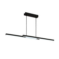 ZÁVĚSNÉ LED SVÍTIDLO, 105,5/10/120 cm - bílá/černá, Design, kov/plast (105,5/10/120cm) - Eglo