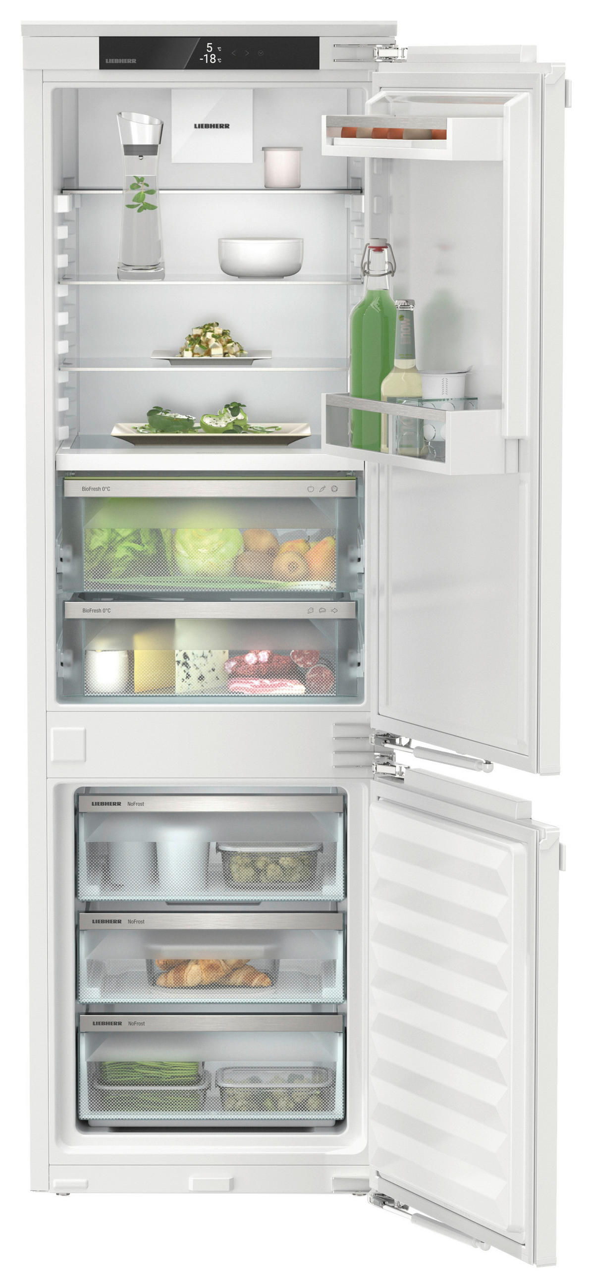 KÜHL-GEFRIER-KOMBINATION ICBNDI5123-22  - Weiß, Basics, Kunststoff (55,9/177/54,6cm) - Liebherr