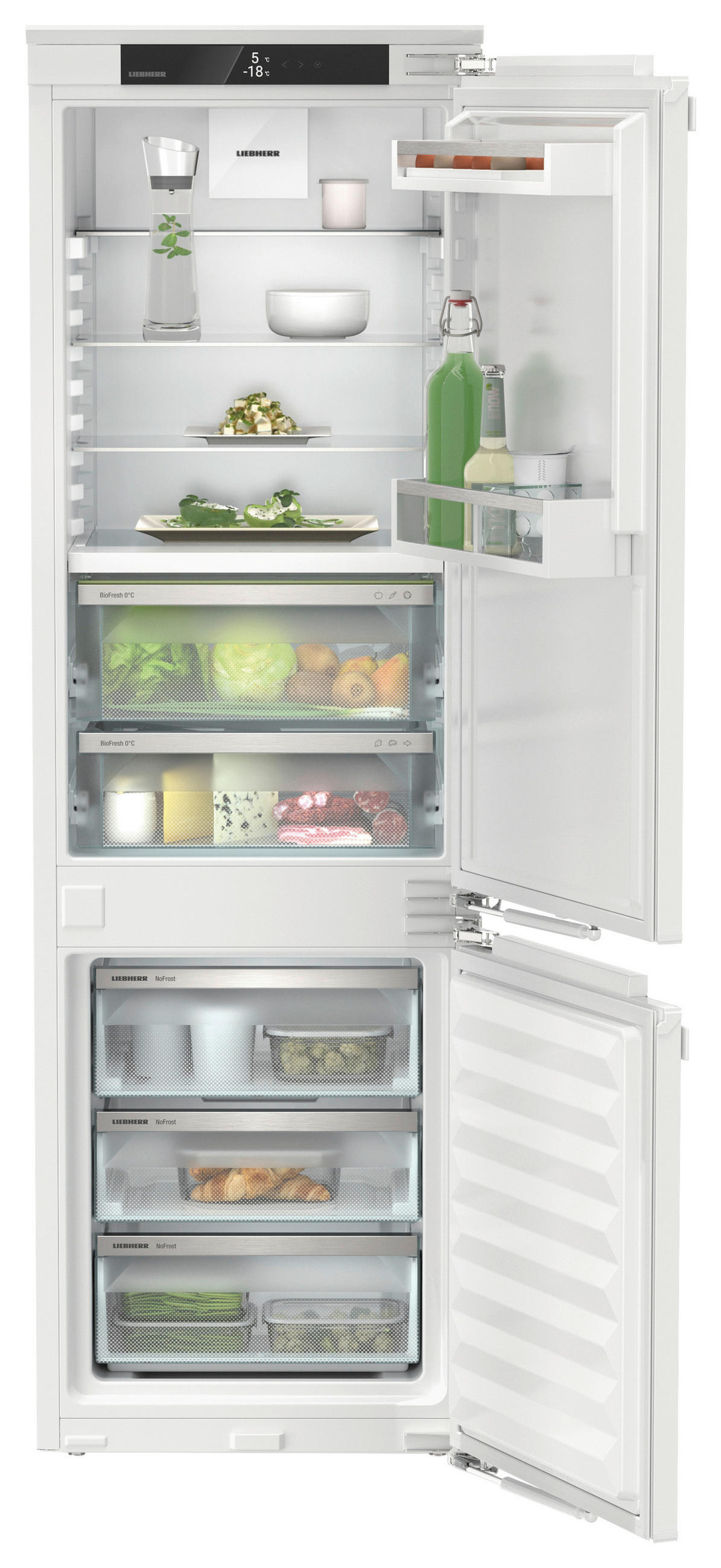 KÜHL-GEFRIER-KOMBINATION ICBNDI5123-22  - Weiß, Basics, Kunststoff (55,9/177/54,6cm) - Liebherr