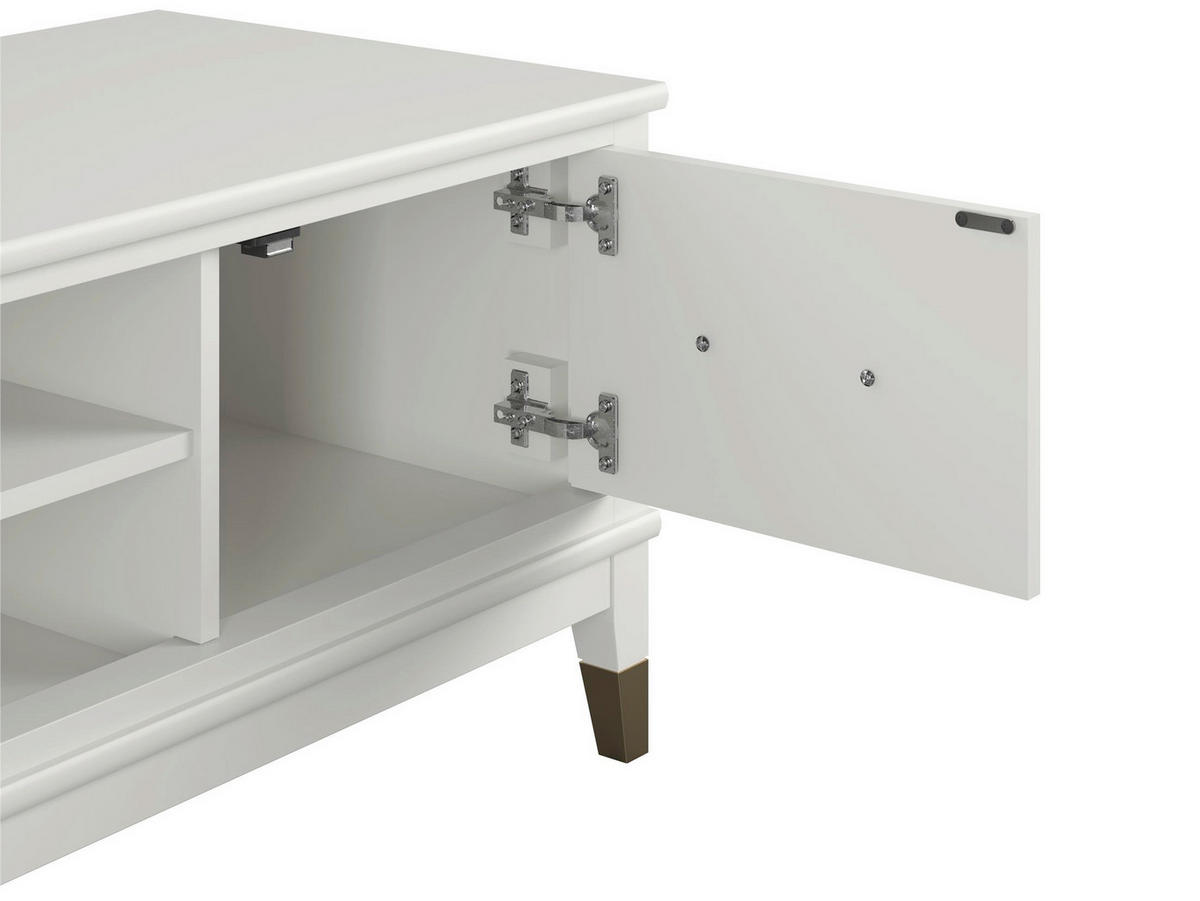 LOWBOARD Westerleigh  in 152/47/50 cm  - Messingfarben/Weiß, Design, Holzwerkstoff/Metall (152/47/50cm) - MID.YOU