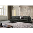 ECKSOFA in Samt Schwarz  - Schwarz, Design, Textil/Metall (200/241cm) - Carryhome