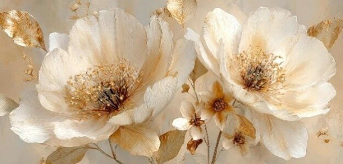 LEINWANDBILD Blumen 115/55 cm  - Multicolor, Basics, Holz/Papier (115/55cm) - Euroart