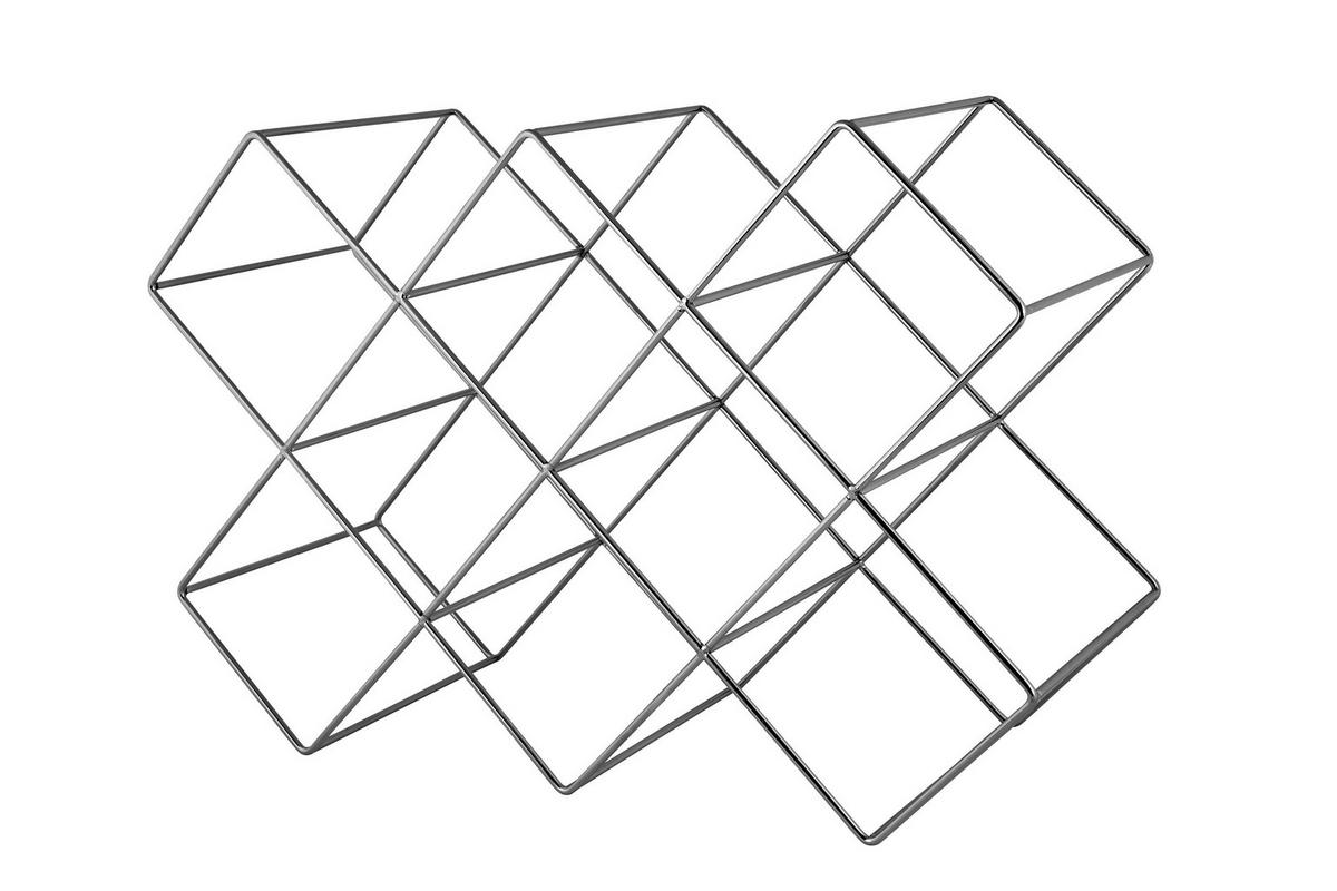 WEINREGAL  46/16,6/31 cm  - Schwarz, Basics, Metall (46/16,6/31cm) - Echtwerk