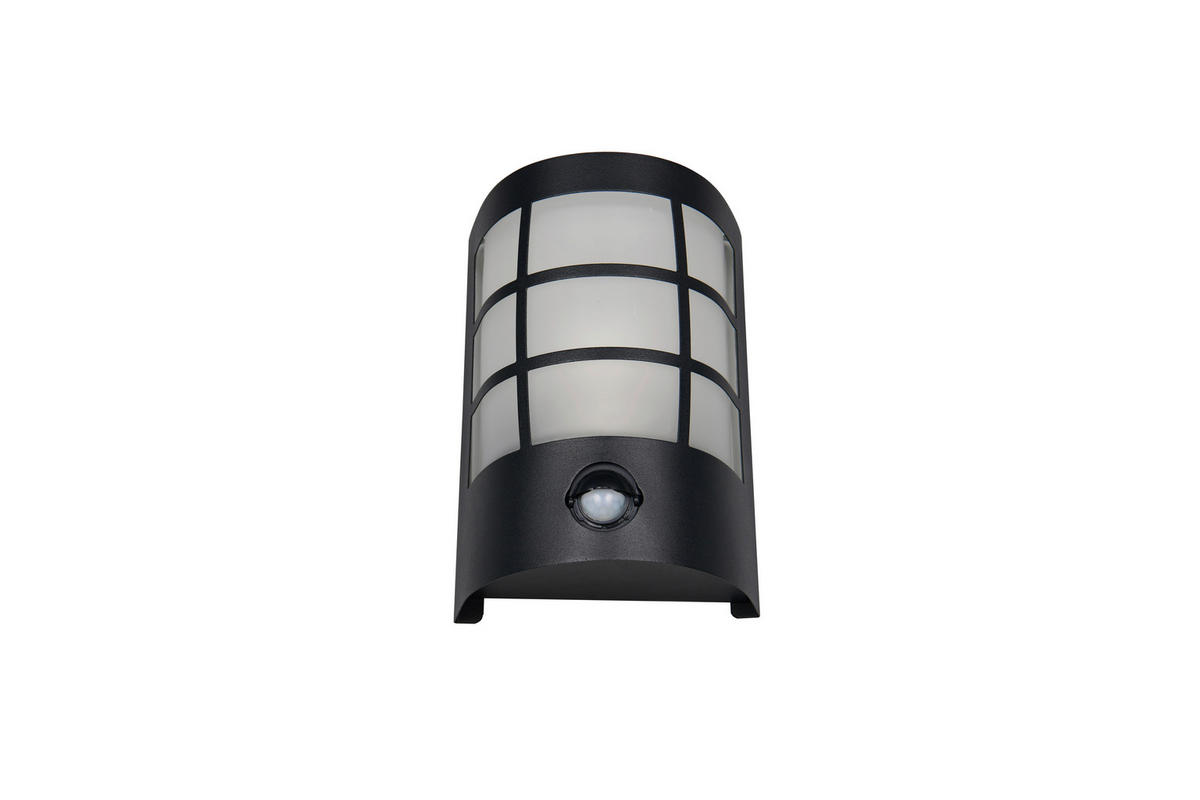 VÄGGLAMPA FÖR UTOMHUS - vit/svart, Design, metall/glas (14/10,5/20cm)