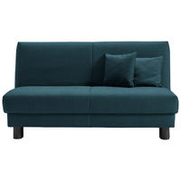 SCHLAFSOFA mit Relaxfunktion Flachgewebe Petrol  - Petrol/Schwarz, Design, Textil/Metall (160/85/100cm) - Carryhome