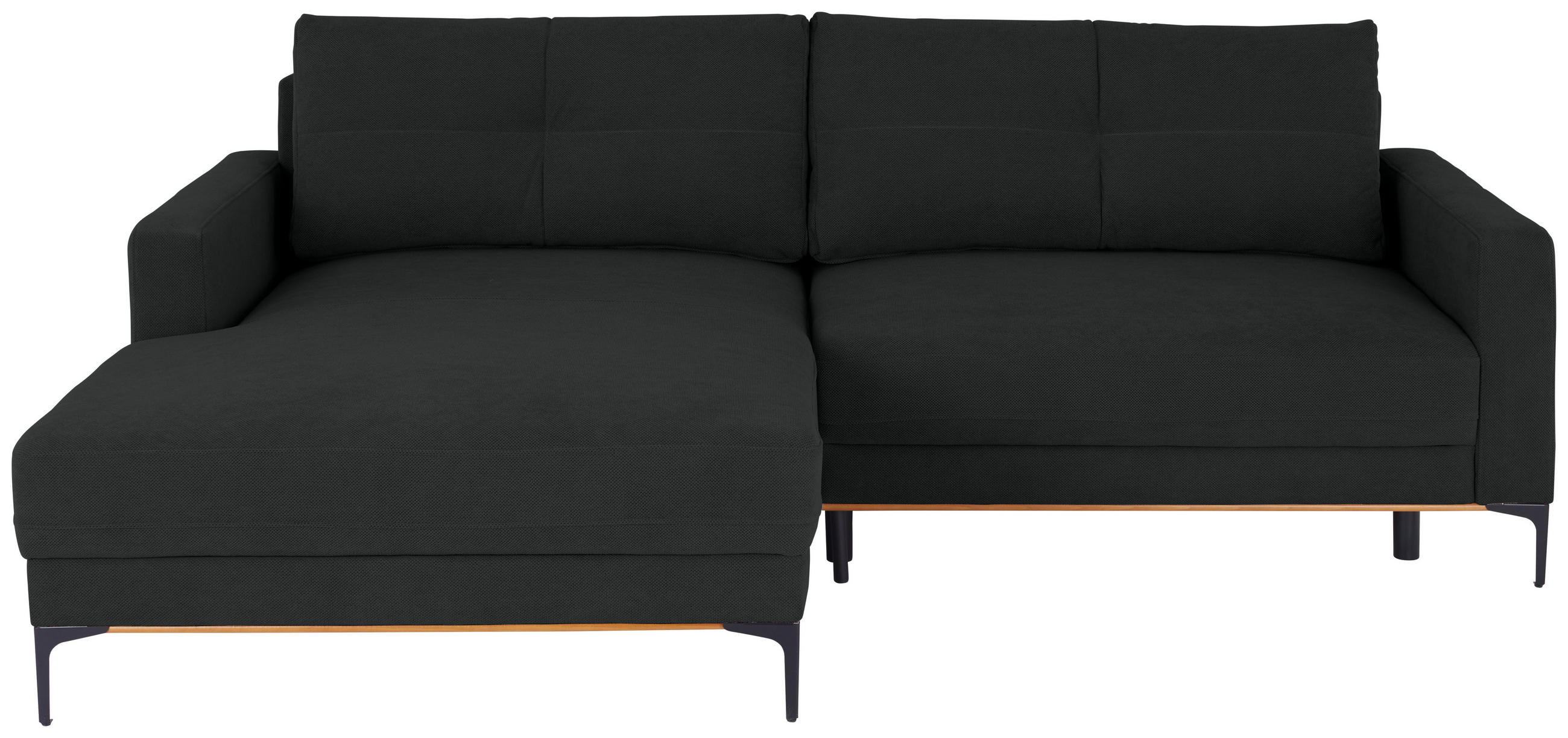 HÖRNSOFFA i antracit  - svart/antracit, Modern, metall/textil (162/238cm) - Ondega