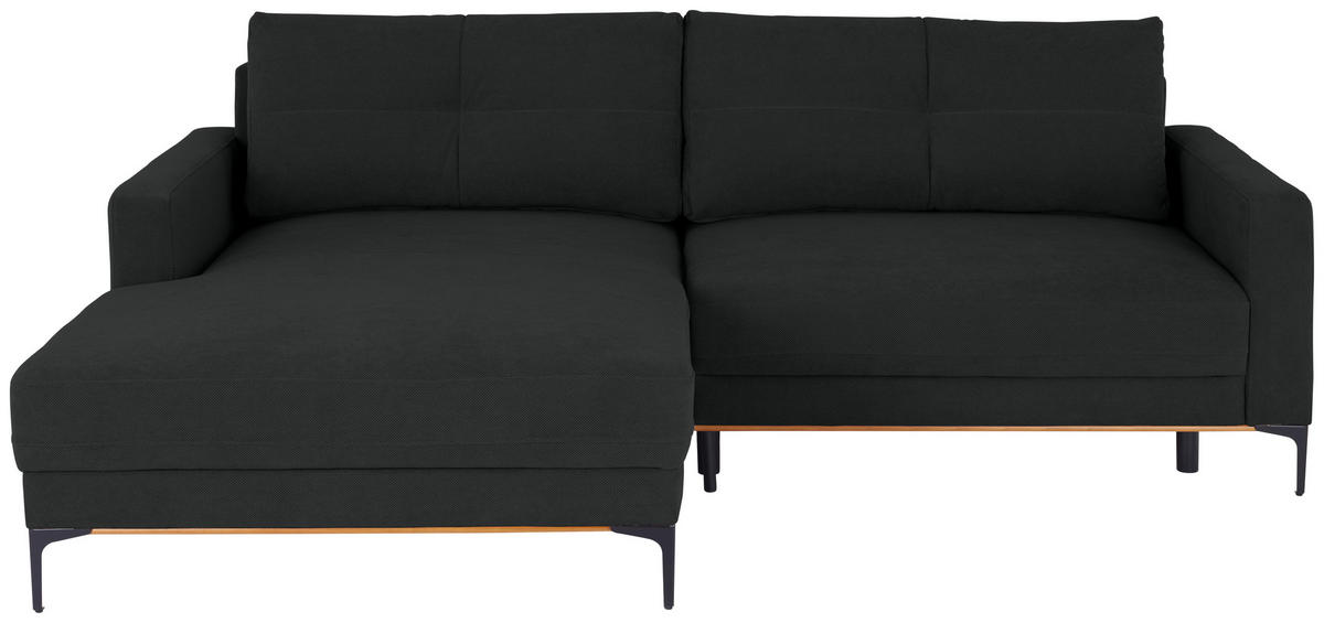 ECKSOFA Anthrazit  - Anthrazit/Schwarz, MODERN, Textil/Metall (162/238cm) - Ondega