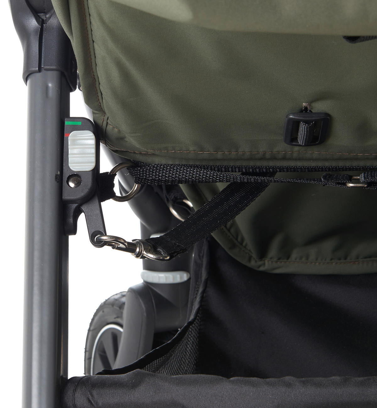 BUGGY Smart  - Schwarz/Olivgrün, Trend, Textil/Metall (115/56/105cm) - Jimmylee