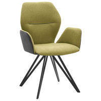 ARMLEHNSTUHL  in Webstoff, Mikrofaser  - Anthrazit/Schwarz, Design, Textil/Metall (62/91/59cm) - Valnatura