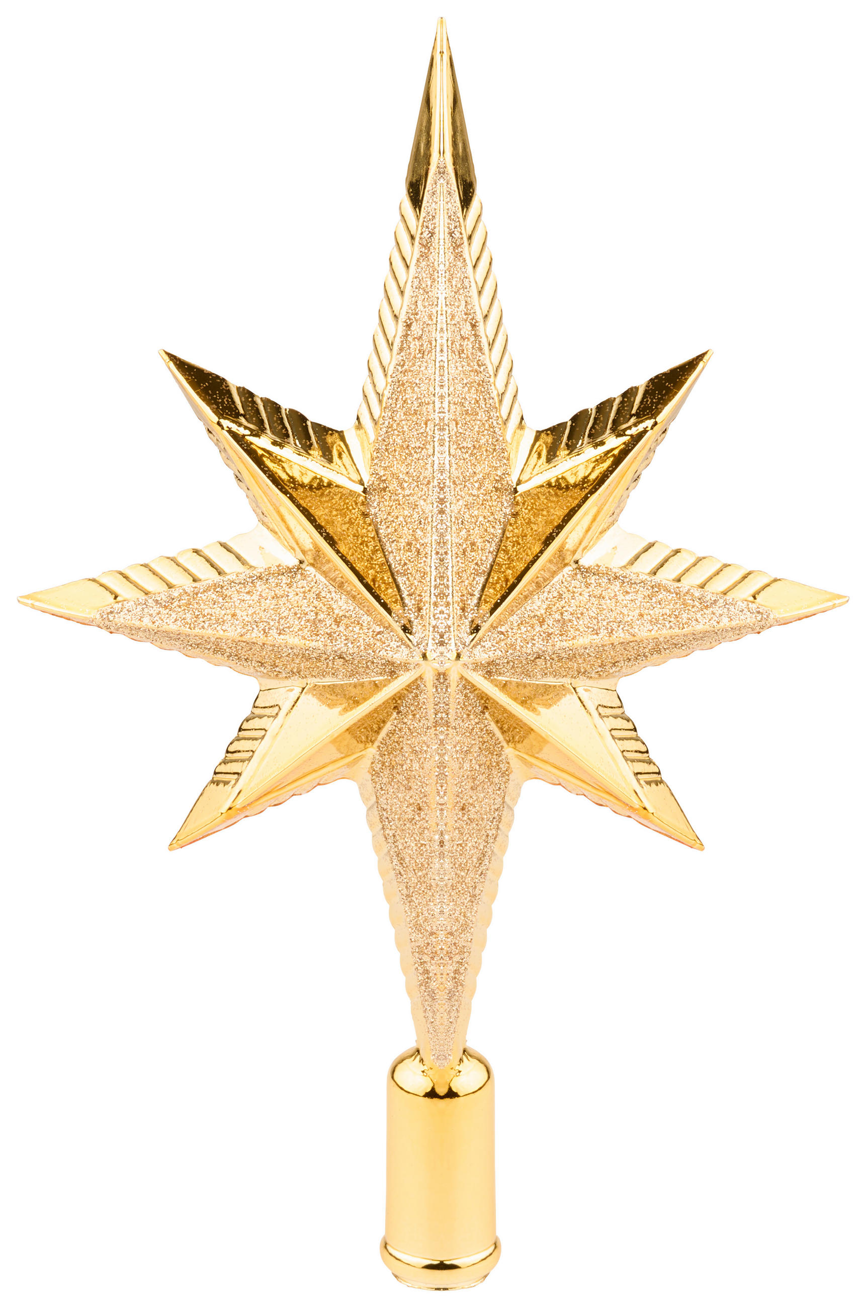 CHRISTBAUMSPITZE  - Goldfarben, LIFESTYLE, Kunststoff (6,5/14,5/25,5cm)
