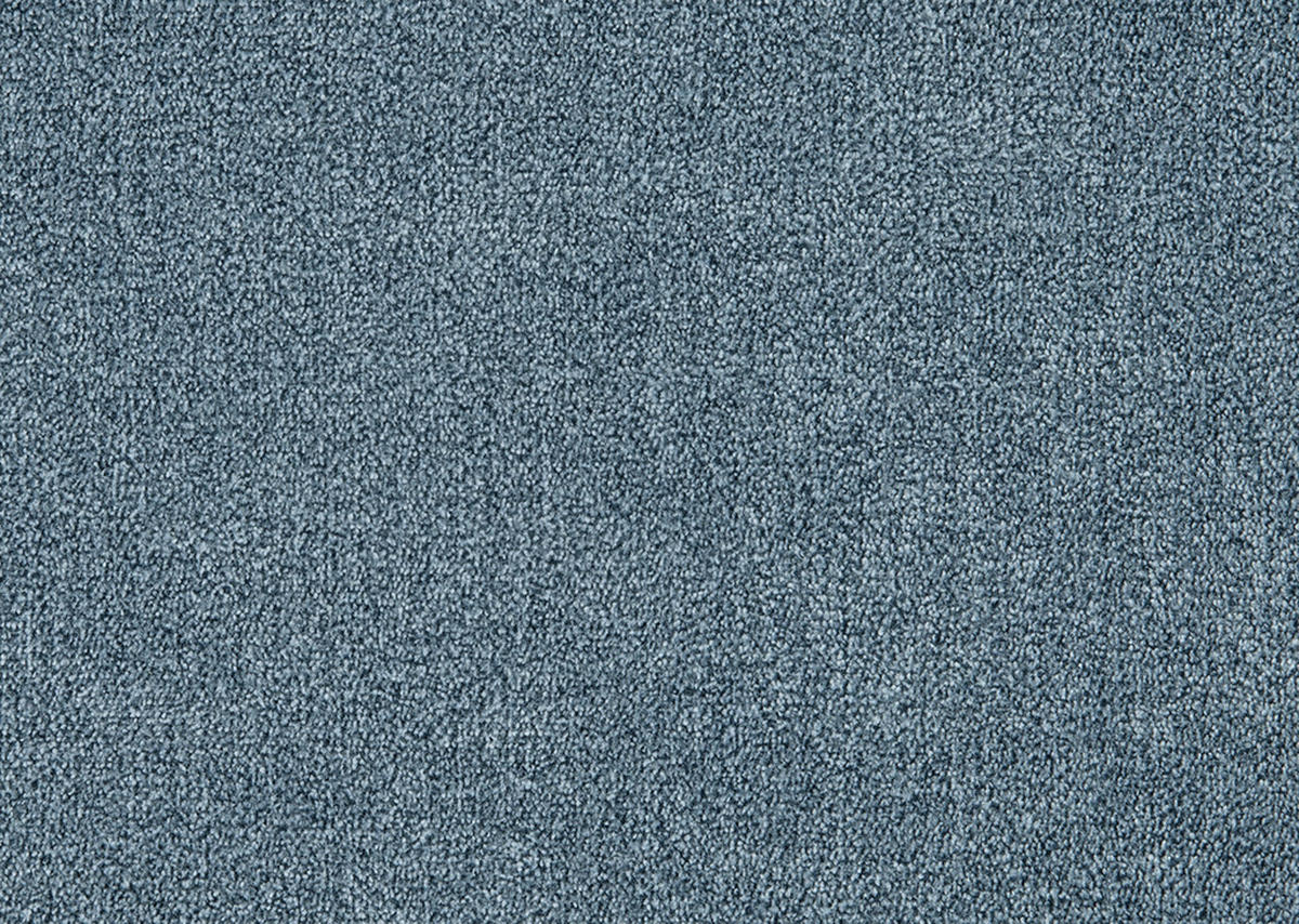 BOXSPRINGSOFA in Webstoff Blau  - Blau/Eichefarben, Design, Holz/Textil (202/78/93/100cm) - Venda