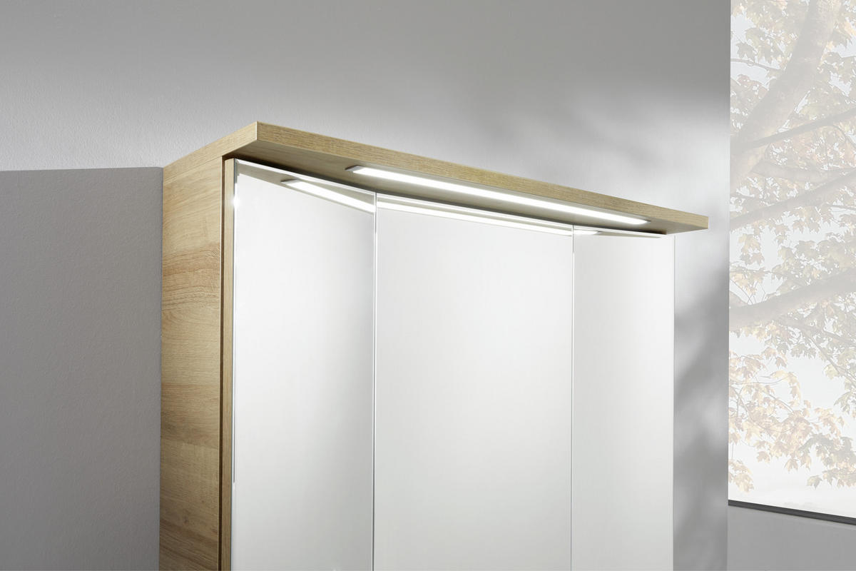 BADEZIMMER  in 92 cm  - Eichefarben/Weiß, KONVENTIONELL, Keramik/Holzwerkstoff (92cm) - Sadena