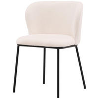 STOL stål bouclé  - vit/svart, Design, metall/textil (55/76/56cm) - Niels Andersson