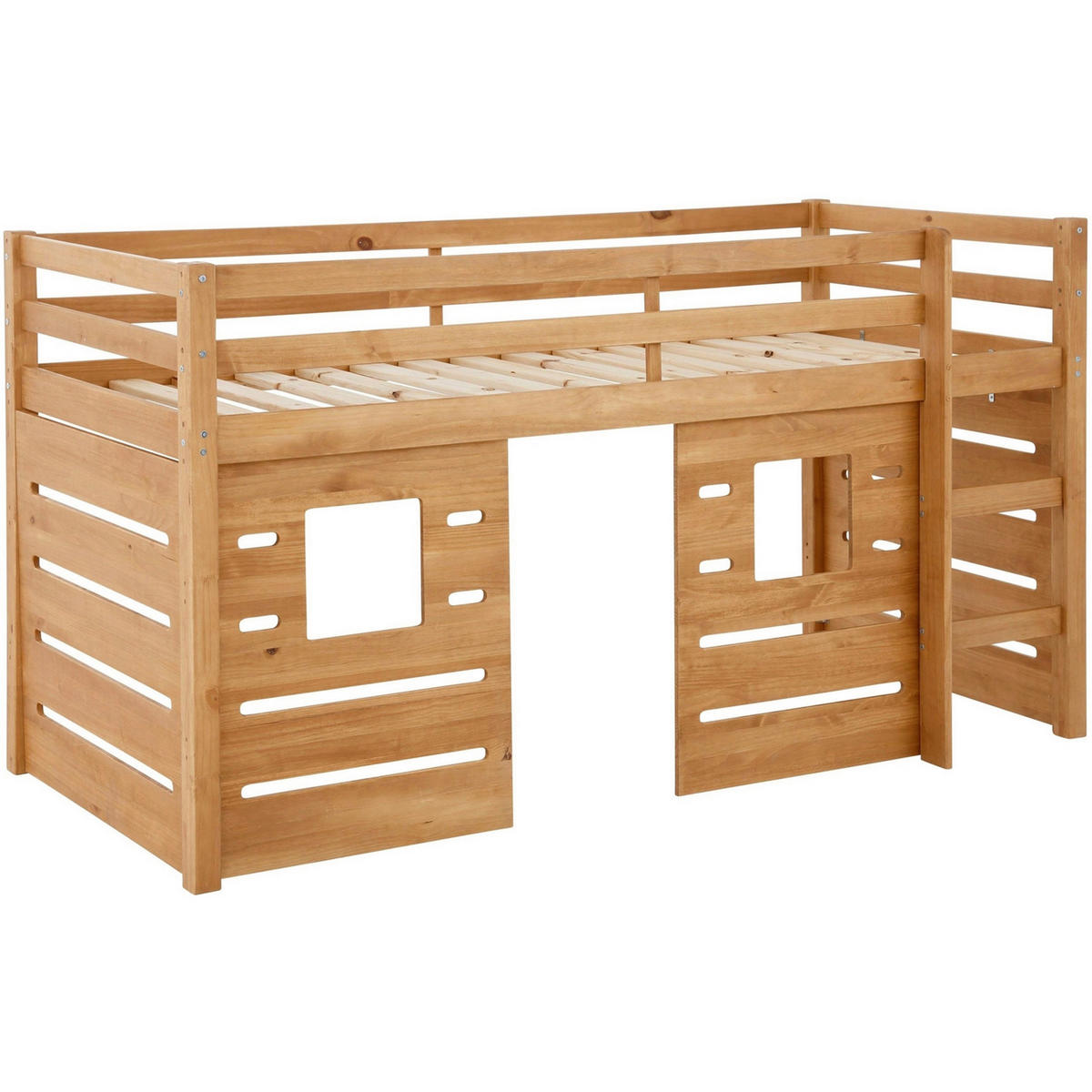 HOCHBETT 90/200 cm,  in Naturfarben, Leiter, Lattenrost  - Naturfarben, MODERN, Holz (90/200cm) - MID.YOU