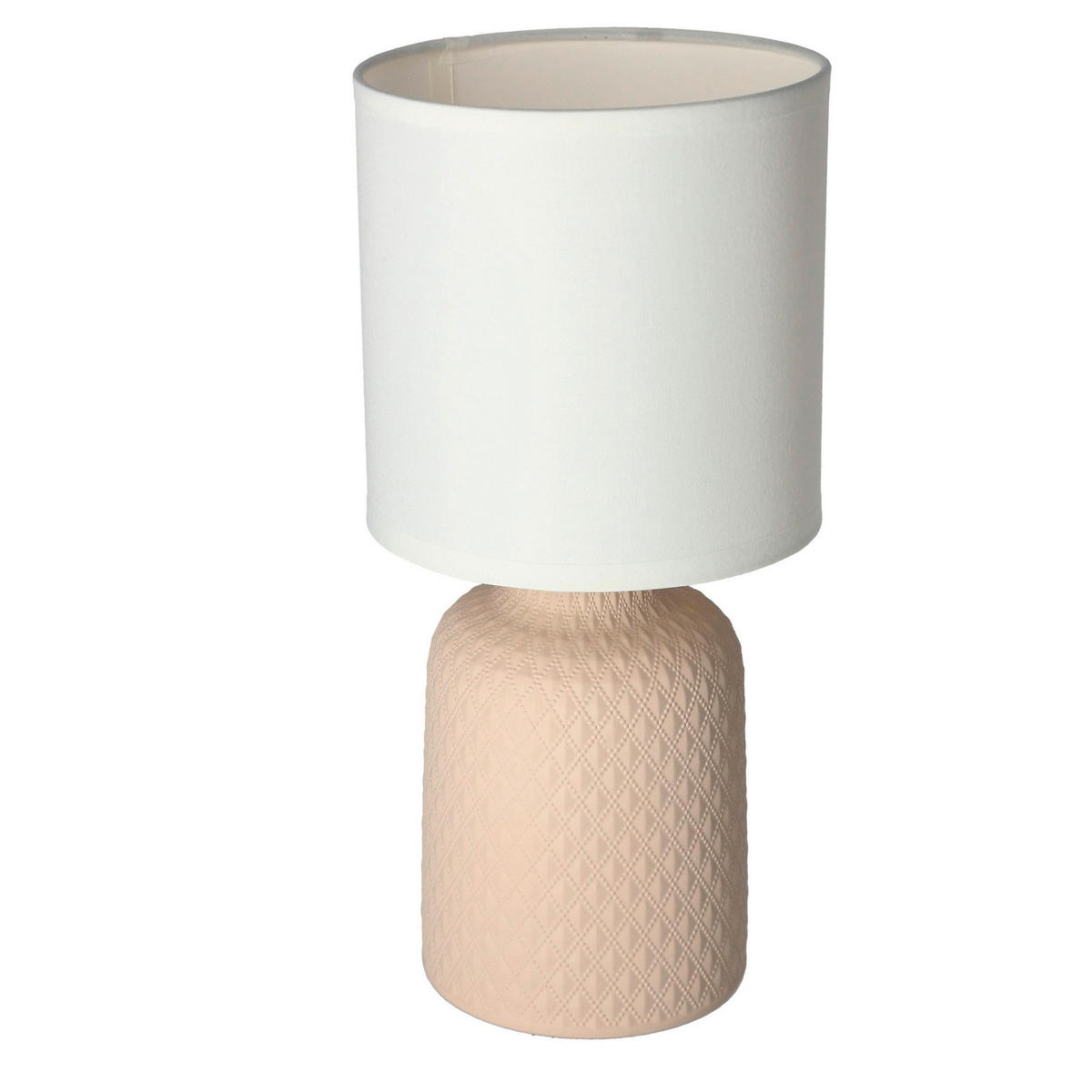 BORDSLAMPA 15/15/32 cm   - vit/beige, Klassisk, textil/plast (15/15/32cm)