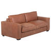 SCHLAFSOFA Cognac Echtleder  - Cognac/Dunkelbraun, Design, Leder/Holz (203/85/99cm) - MID.YOU