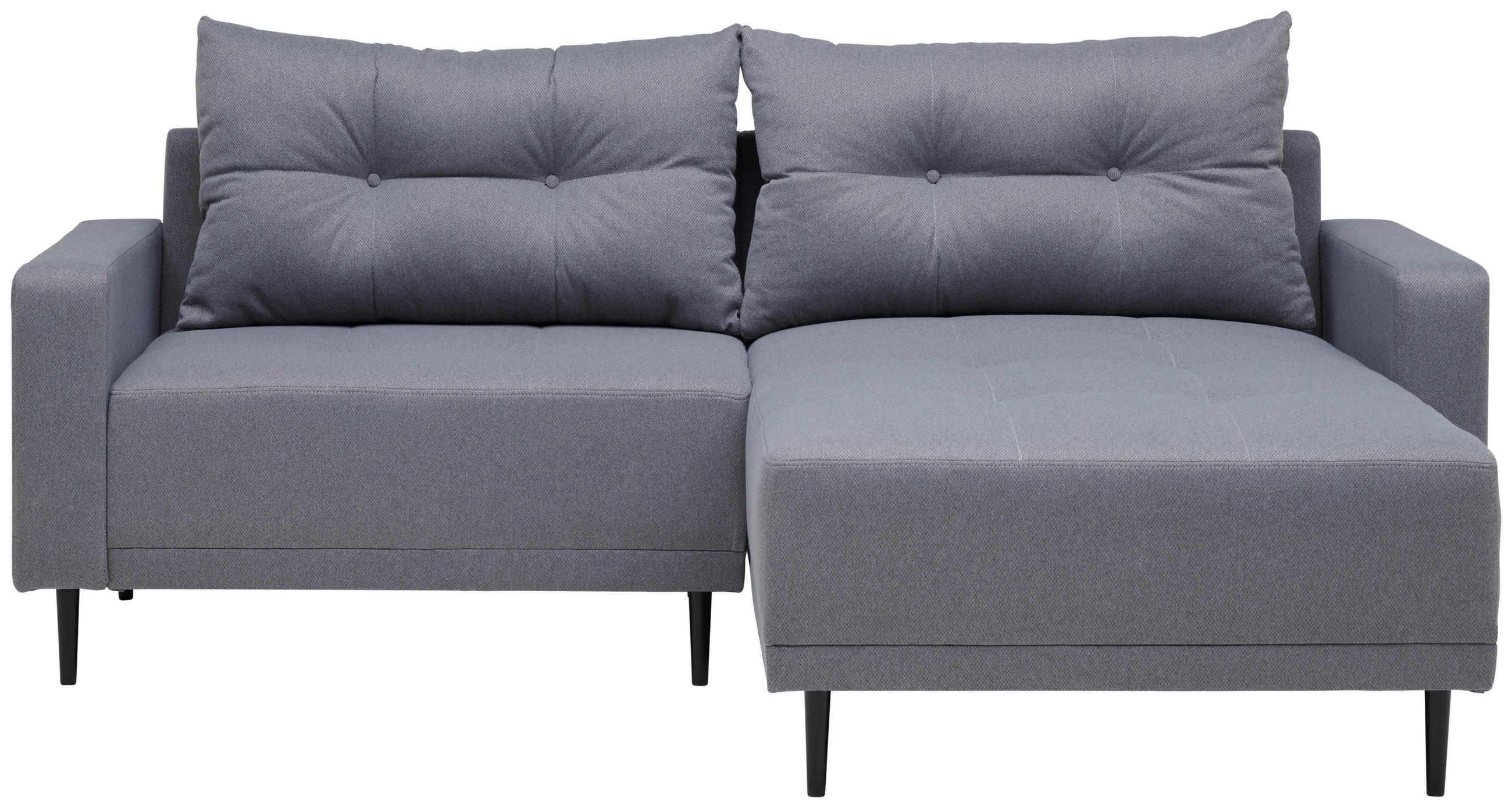 ECKSOFA Grau Webstoff  - Schwarz/Grau, MODERN, Holz/Textil (213/157cm) - Ti'me