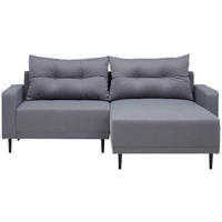 ECKSOFA Grau Webstoff  - Schwarz/Grau, MODERN, Holz/Textil (213/157cm) - Ti'me
