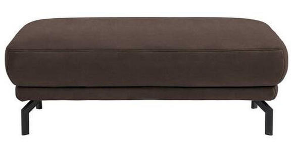 HOCKER in Textil Graubraun  - Graubraun/Schwarz, Design, Textil/Metall (127/46/72cm) - Dieter Knoll