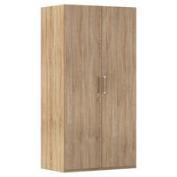 DREHTÜRENSCHRANK 101/197/60 cm,  in Sonoma Eiche, 2 Tür(en)  - Silberfarben/Sonoma Eiche, Design, Holzwerkstoff/Kunststoff (101/197/60cm) - Novel