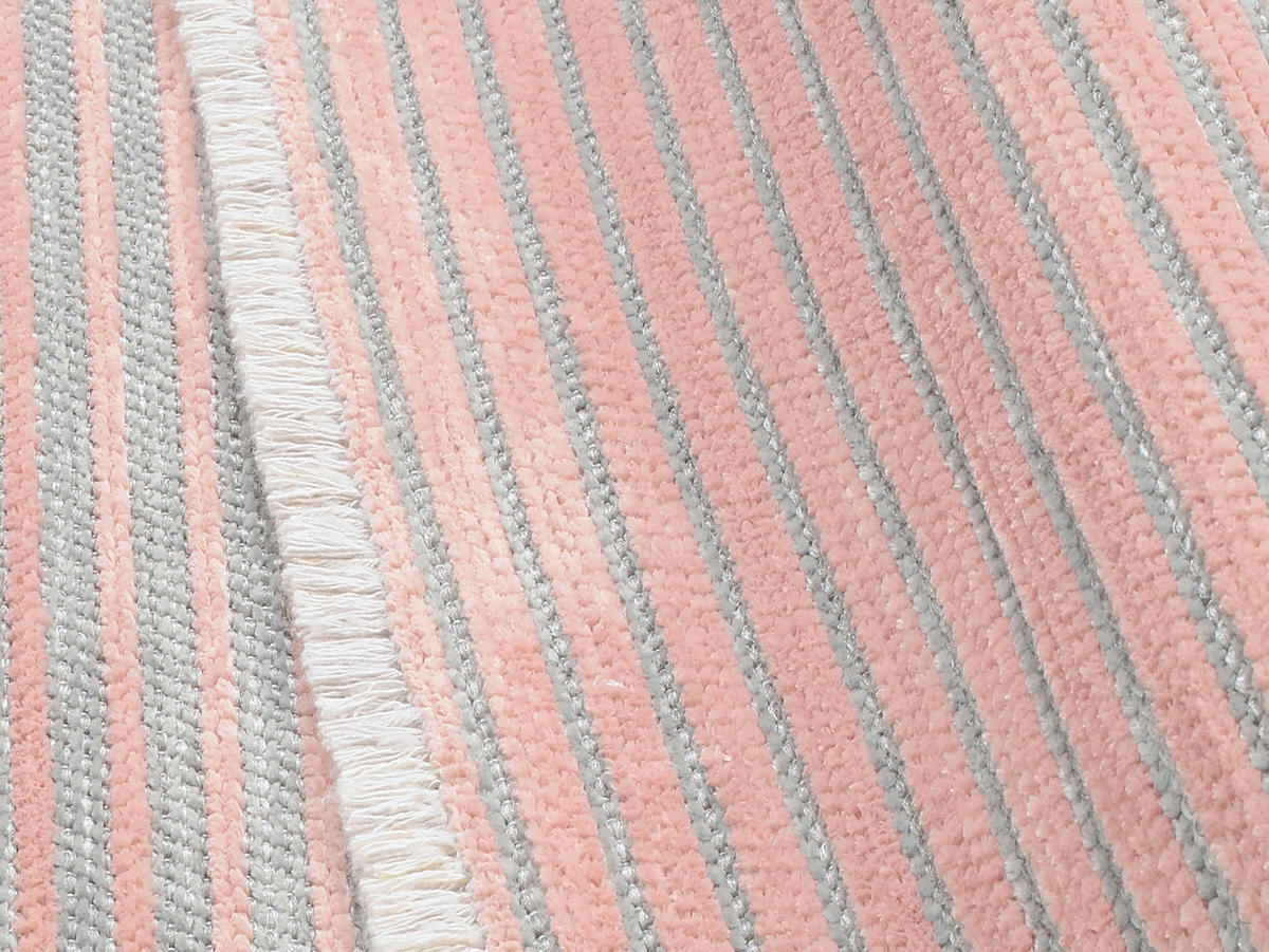 FLACHWEBETEPPICH 200/290 cm Grau, Pink  - Pink/Grau, Design, Textil (200/290cm) - Novel