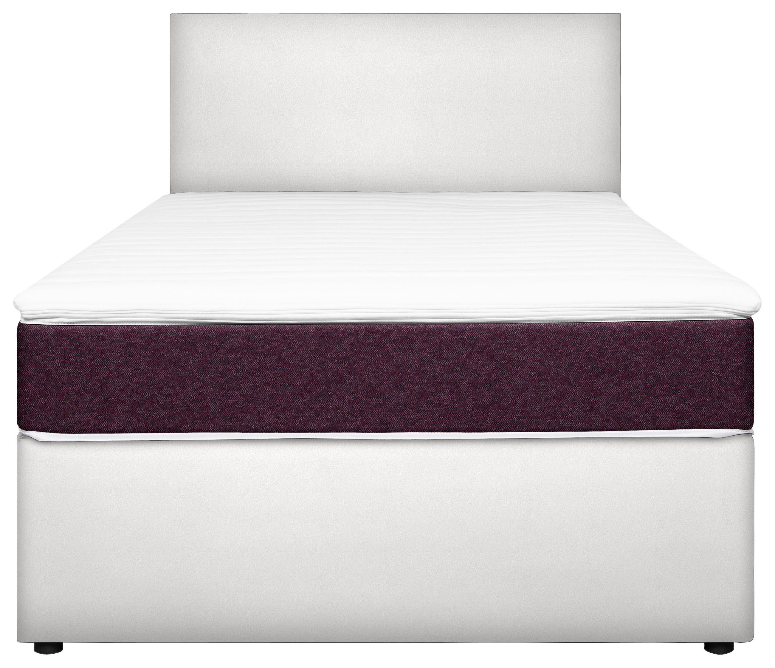 BOXSÄNG 120/200 cm  i vit, björnbär  - vit/björnbär, Klassisk, trämaterial/trä (120/200cm) - MID.YOU