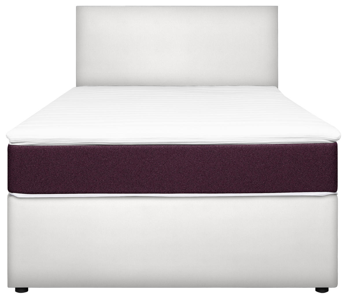 BOXBETT 140/200 cm  in Brombeere, Weiss  - Weiss/Brombeere, Konventionell, Holz/Holzwerkstoff (140/200cm) - MID.YOU