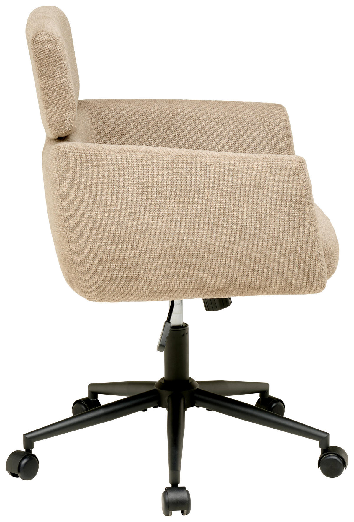 OTOČNÁ ŽIDLE, mikrovlákno, hnědá - černá/hnědá, Moderní, kov/dřevo (62/92/100/63cm) - MID.YOU