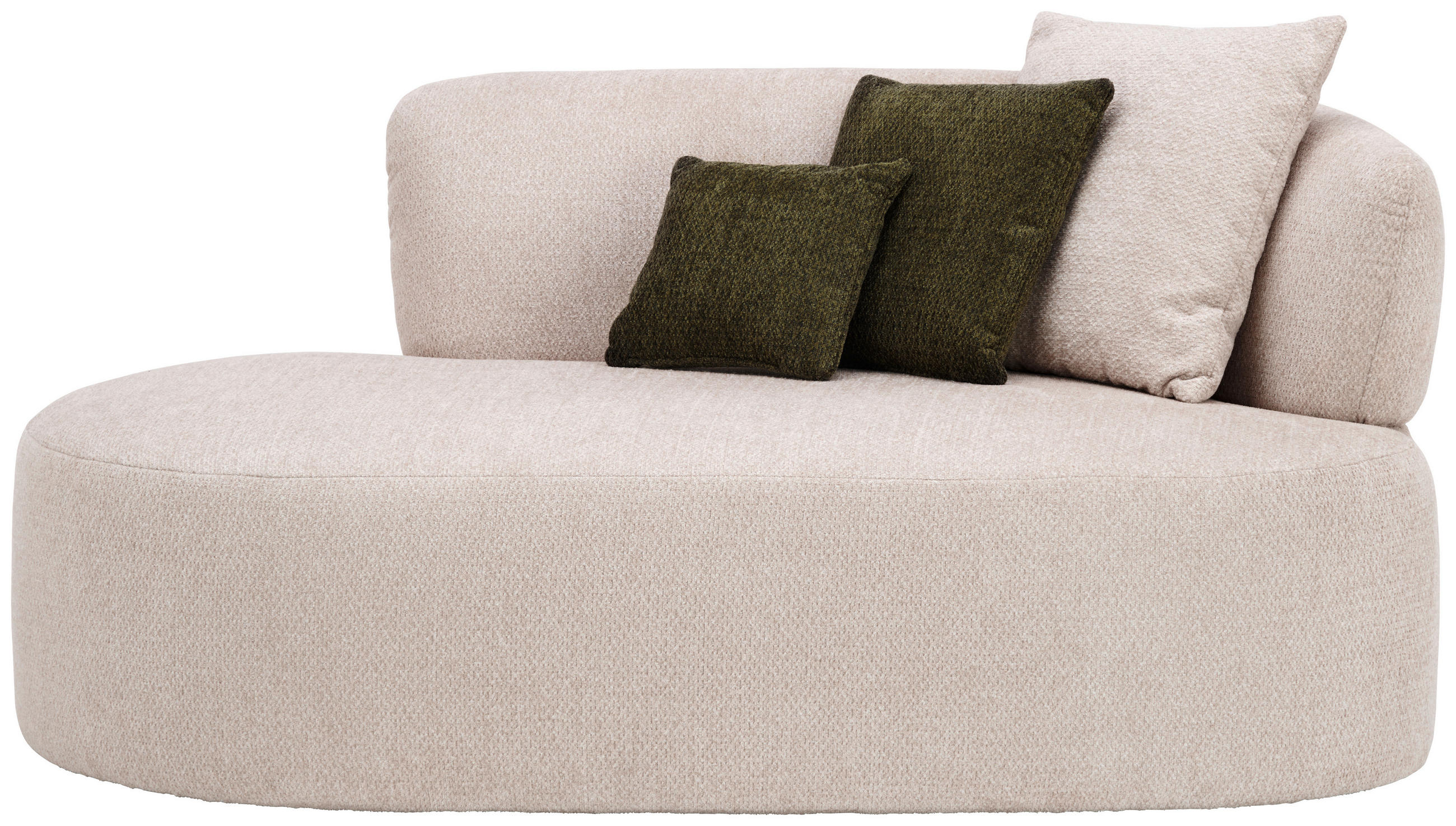 RÉCAMIERE in Chenille Dunkelgrün, Beige  - Dunkelgrün/Beige, MODERN, Kunststoff/Textil (166/86/105cm) - Hom`in