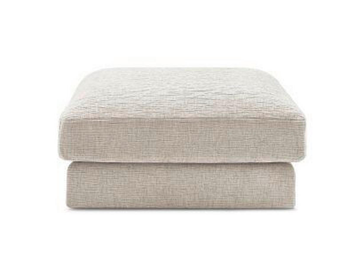 HOCKER LEONARD Struktur Beige  - Beige/Schwarz, MODERN, Kunststoff/Textil (86/43/86cm)