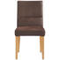STUHL Mikrofaser Wildeiche massiv Dunkelbraun, Eichefarben - Eichefarben/Dunkelbraun, KONVENTIONELL, Holz/Textil (49/88/66cm) - MODERANO