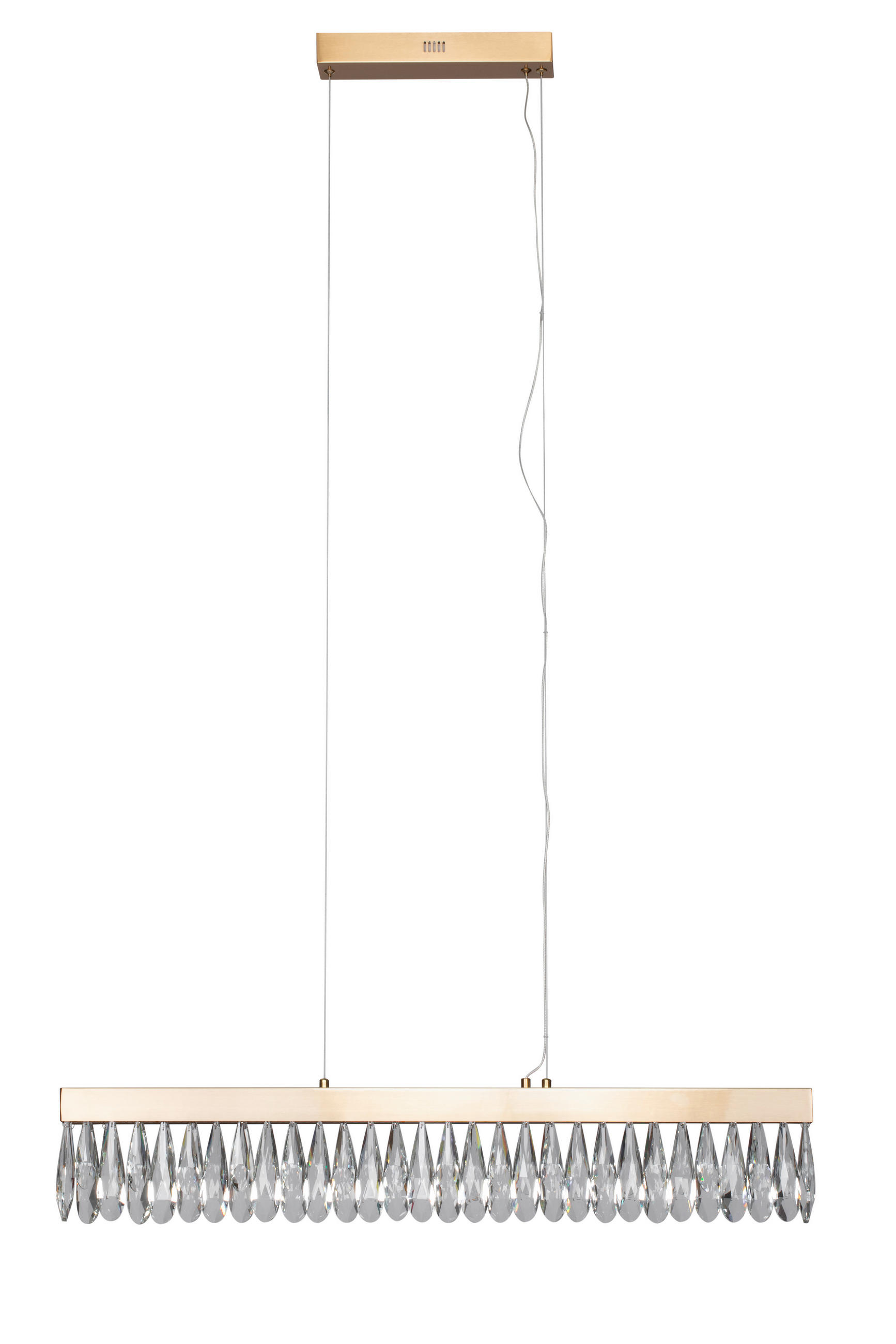 KRISTALL-HÄNGELEUCHTE 90/6/150 cm   - Klar, Trend, Glas (90/6/150cm) - Glandor