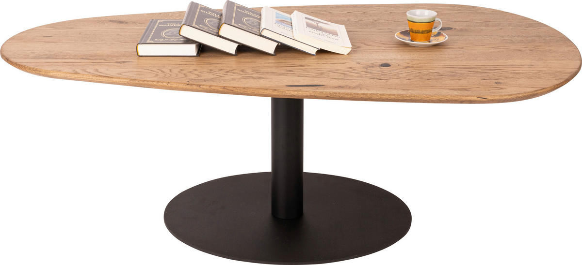 COUCHTISCH in Holz 120/70/40 cm  - Eichefarben/Schwarz, Design, Holz/Metall (120/70/40cm) - Novel