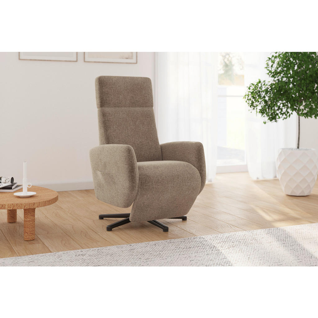Sit & More RELAXAČNÉ KRESLO, textil, svetlohnedá