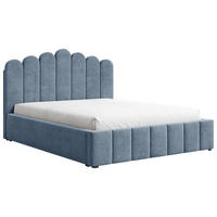 POLSTERBETT Lattenrost, Bettkasten Blau 140/200 cm  - Blau/Schwarz, KONVENTIONELL, Holz/Kunststoff (140/200cm) - Chameo