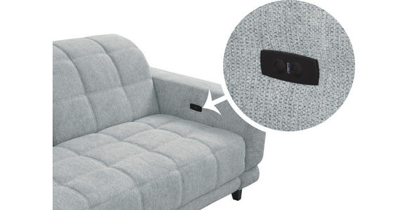 ECKSOFA in Webstoff Hellgrau  216/302 cm  - Hellgrau/Schwarz, Design, Holz/Textil (216/302cm) - Xora