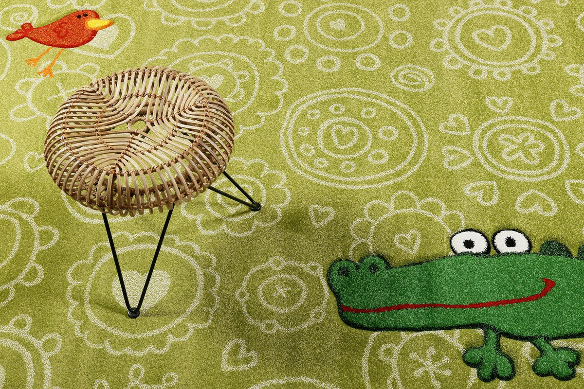 KINDERTEPPICH 80/150 cm Crocodile Tier  - Grün, Trend, Textil (80/150cm) - Sigikid