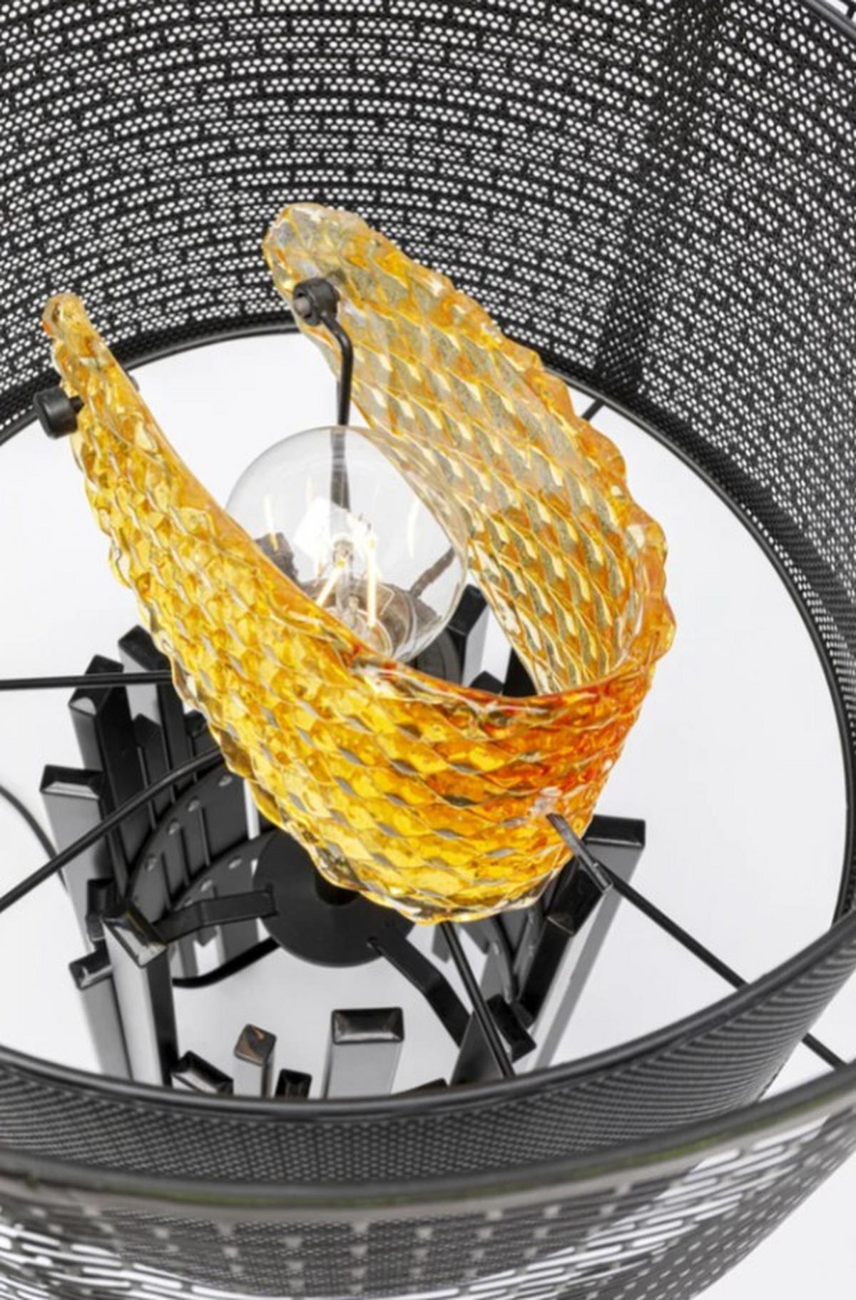 TISCHLEUCHTE 35/59/35 cm   - Schwarz, LIFESTYLE, Glas/Metall (35/59/35cm) - Kare-Design