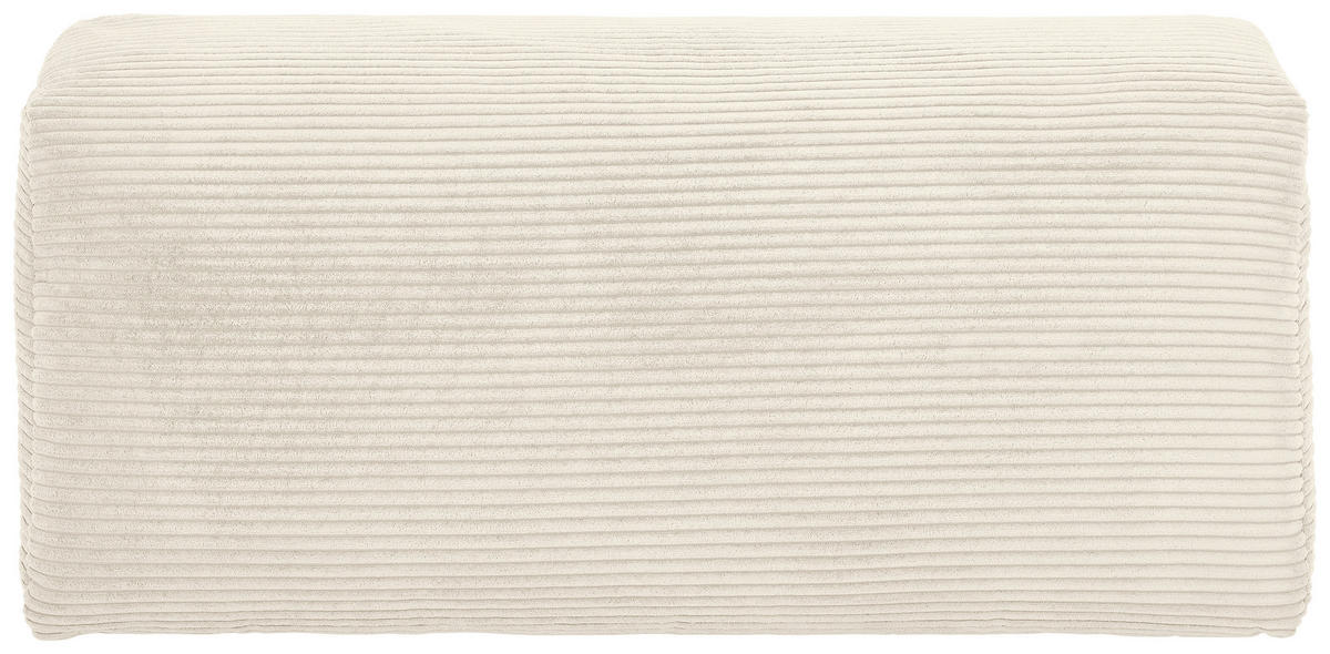 SCHLAFSOFA in Cord Creme  - Buchefarben/Creme, Konventionell, Holz/Kunststoff (255/86/123cm) - Livetastic