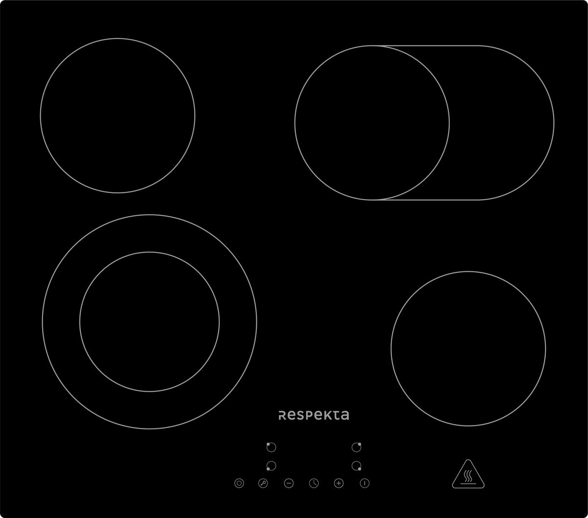 GLASKERAMIKKOCHFELD KM5500-28  - Schwarz, Trend, Glas (59/5/52cm) - Respekta