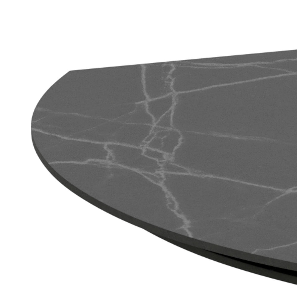 MATBORD svart rektangulär  utdragbar  - svart, Klassisk, metall/keramik (160-240/90/77cm) - Best Price