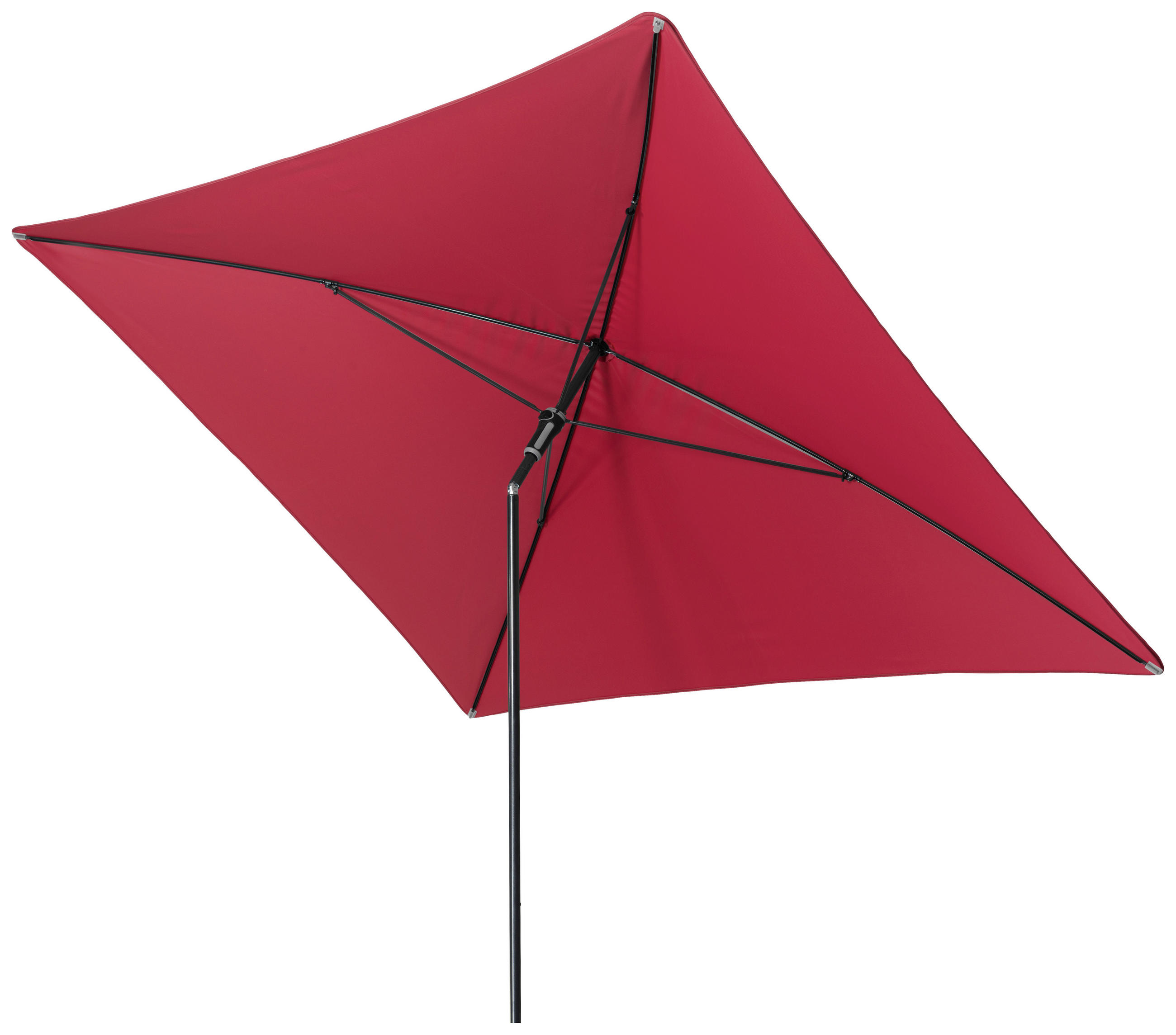SONNENSCHIRM 230x190 cm Rot  - Anthrazit/Rot, Basics, Textil/Metall (230/190cm) - Doppler