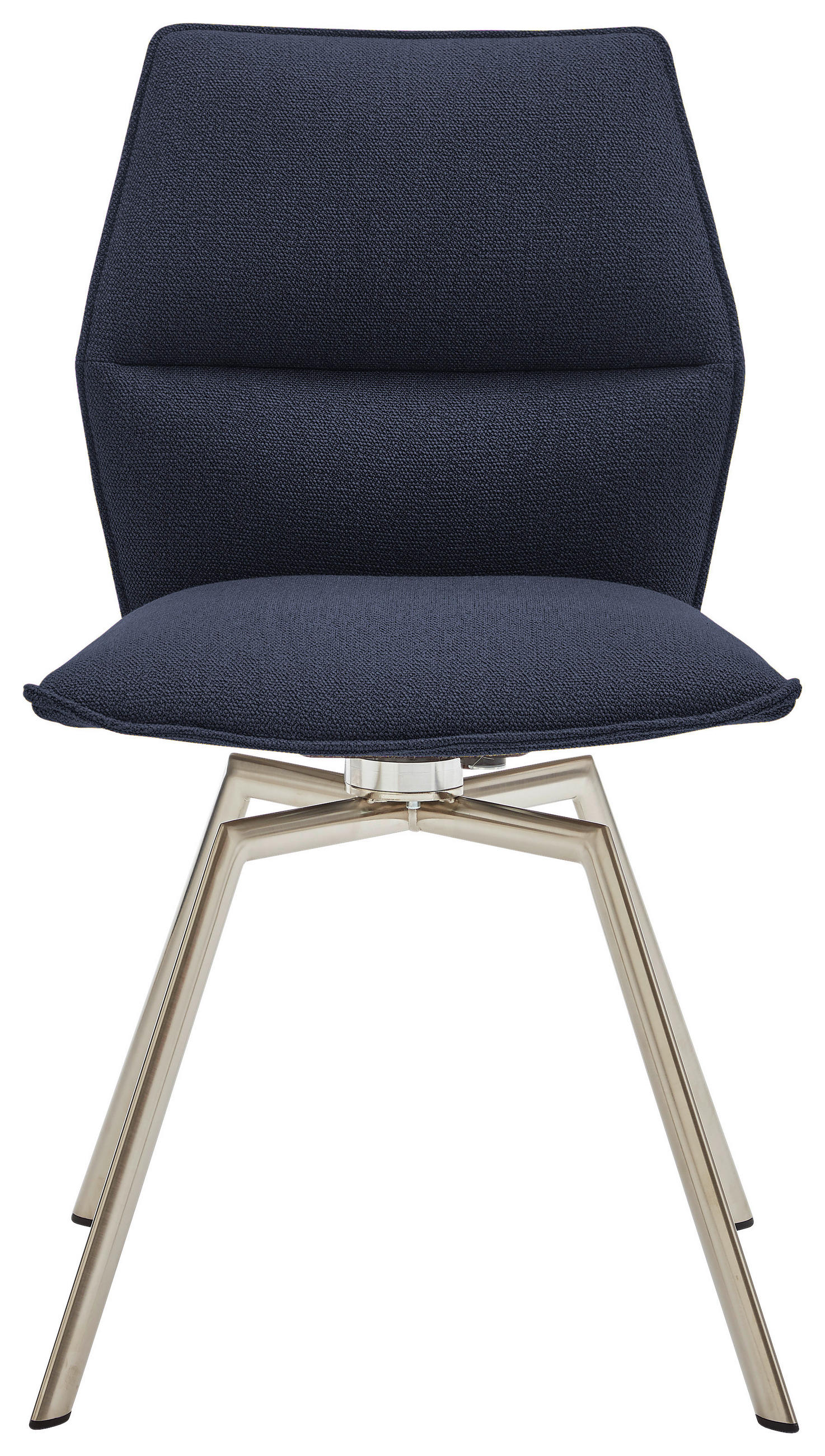STUHL Edelstahlfarben, Currygelb  - Currygelb/Edelstahlfarben, Design, Textil/Metall (49/86/60cm) - Venjakob