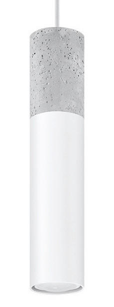 HÄNGELEUCHTE Borgio 8/8/105 cm   - Weiß/Grau, Design, Stein/Metall (8/8/105cm)