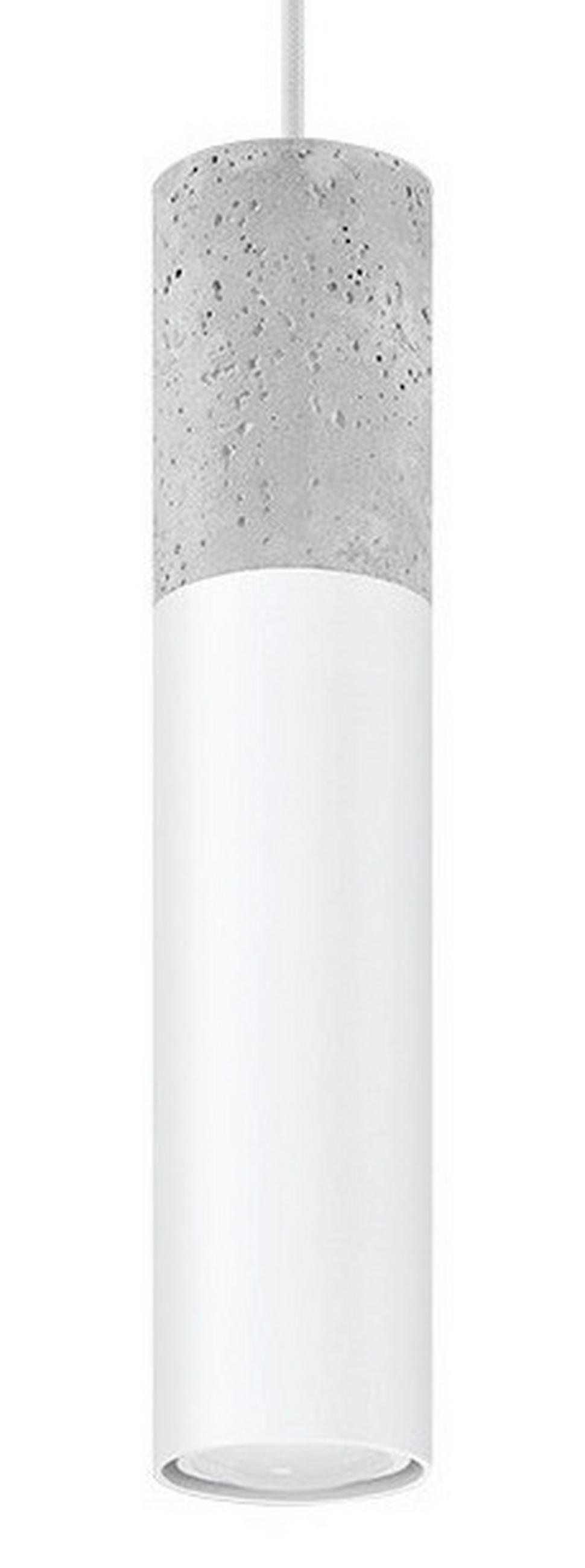 HÄNGELEUCHTE Borgio 8/8/105 cm   - Weiß/Grau, KONVENTIONELL, Stein/Metall (8/8/105cm)